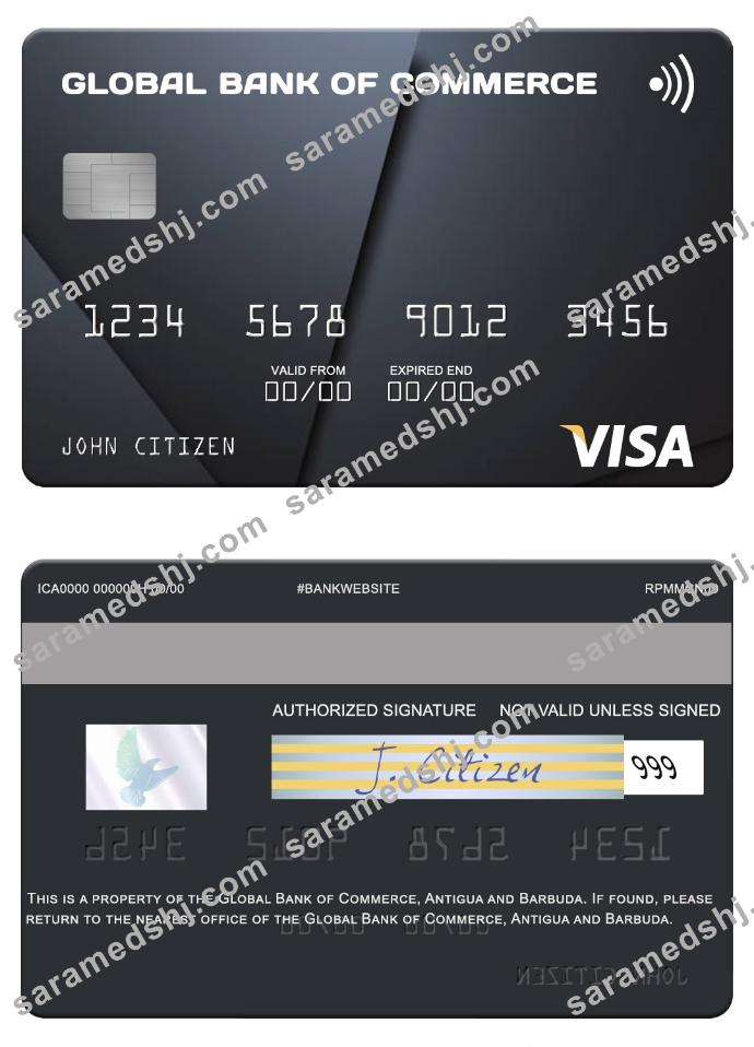 Antigua and Barbuda Global Bank of Commerce visa card